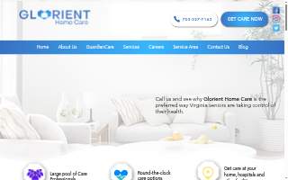 Glorient Home Care of Northern Virginia website