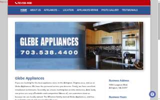 Glebe Appliances of Bailey's Crossroads website