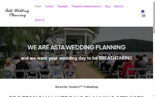 Asta Wedding Planning website