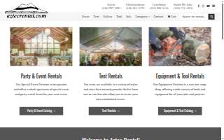 Aztec Rental website