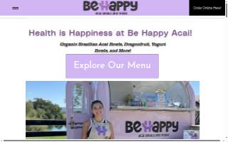 Be Happy Acai website