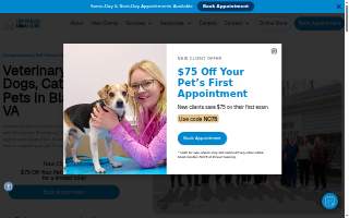 Companion Animal Clinic website