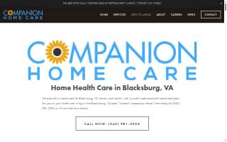 Companion Home Care Inc of Blacksburg website