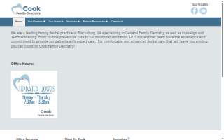 Cook Family Dentistry website