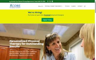 Core Physical Therapy website