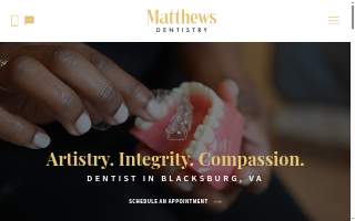 Matthews Dentistry website