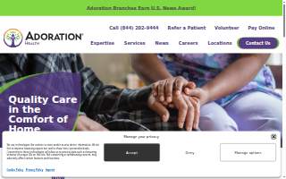 Adoration Home Health of Bristol website