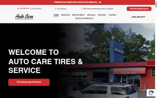 Autocare Tires and Service website