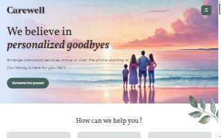 Carewell Cremations website