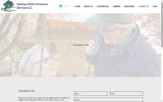 Healing Hands Homecare Services website