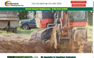 Interstate Enterprises Inc. Plumbing Services website