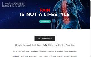 NOVA Headache & Chiropractic Center website