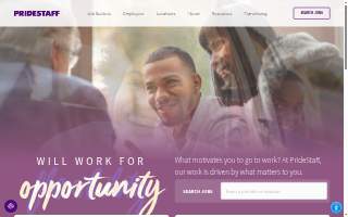 PrideStaff website