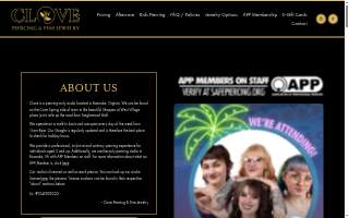 Clove Piercing & Fine Jewelry website