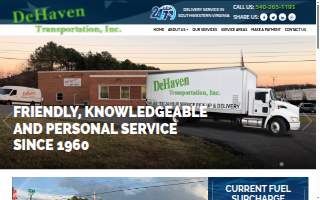 De-Haven Transportation website