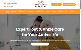 Shenandoah Podiatry of Cave Spring website