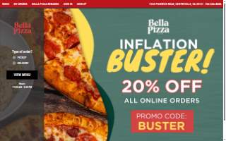 Bella Pizza website