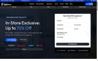 Better Appliance- Home Appliances Store website