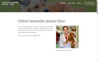Clifton-Centreville Animal Clinic website