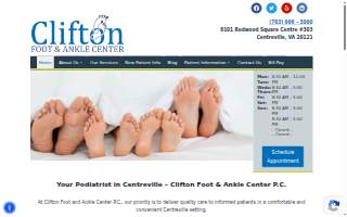 Clifton Foot & Ankle Center website