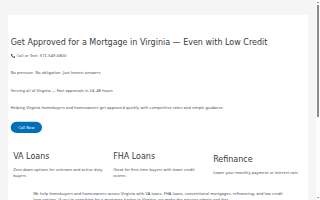 Northern Virginia Mortgage website