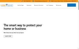 Shdow Security website