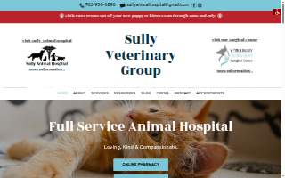 Sully Animal Hospital website