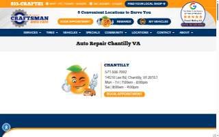 Craftsman Auto Care - Chantilly website