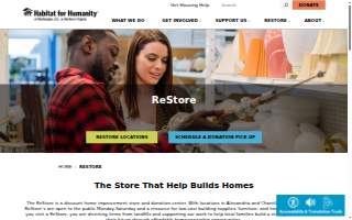 Habitat For Humanity ReStore website