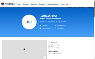 Hammad Rizvi: Primerica Financial Services website