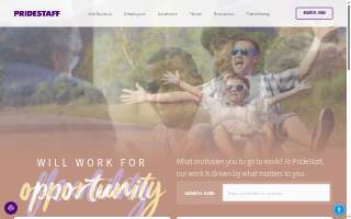 PrideStaff website