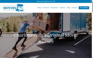 Charlottesville Moving Solutions website
