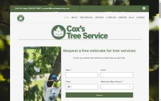 Cox's Tree Service website