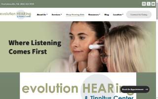 Evolution Hearing and Tinnitus Center website