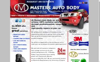 Masters Auto Body, Inc. website