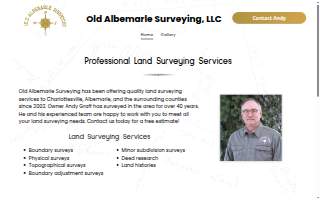 Old Albemarle Surveying, LLC website