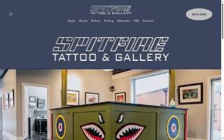 Spitfire Tattoo & Gallery website