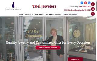 Tuel Jewelers website
