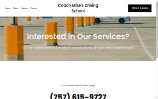 Coach Mike's Driving School website