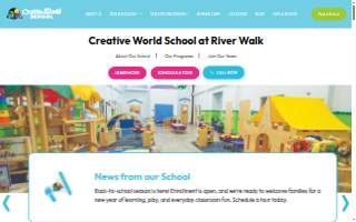 Creative World School - River Walk website