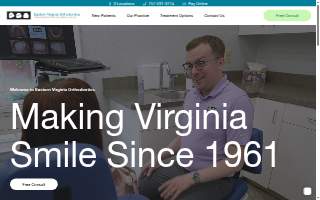 Eastern Virginia Orthodontics website