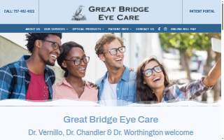 Great Bridge Eye Care website