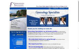 Gynecology Specialists website