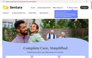 Sentara Foot & Ankle Specialists website