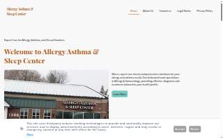 Allergy Asthma & Sleep center of Chester website