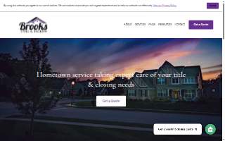 Brooks Title & Escrow website