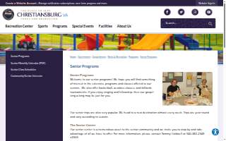 Christiansburg Senior Center website