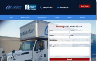 Clinton's Transfer & Storage Inc. of Christiansburg website