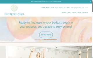 Sweetgrass Yoga website