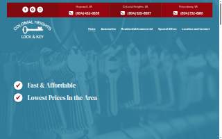 Colonial Heights Lock & Key website